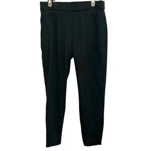 SPANX Black Ponte Slim Pants XL Pull On Stretch Work Pants